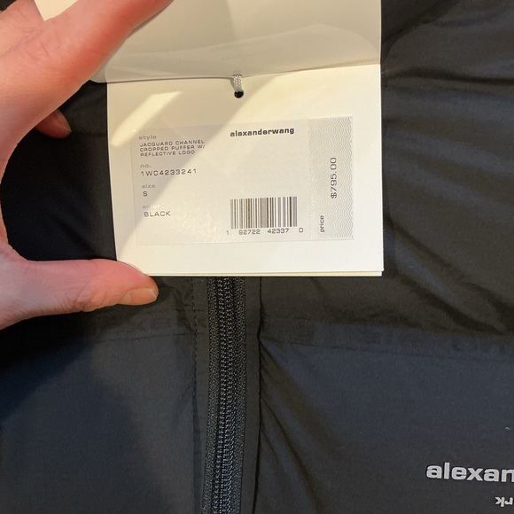 NWOT Alexander Wang Black Puffer Jacket, Size S - Picture 7 of 8